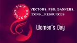 Free Vectors, PSD, Banners, Icons Resources for Women's Day 2020