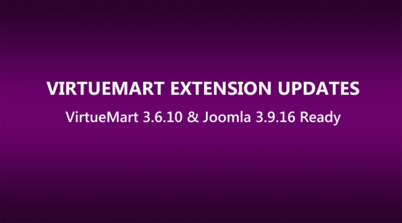 VirtueMart Extensions Updated to Latest VirtueMart 3.6.10 & Joomla 3.9.16