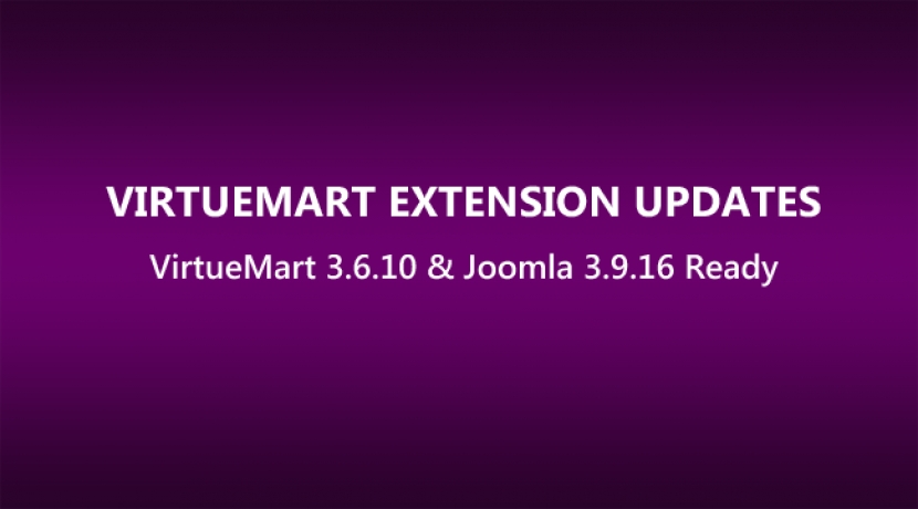 VirtueMart Extensions Updated to Latest VirtueMart 3.6.10 & Joomla 3.9.16