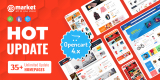 eMarket - Multipurpose MarketPlace OpenCart Theme Updated The Latest Verion 4.0.1.1 (Full 35+ Homepages)